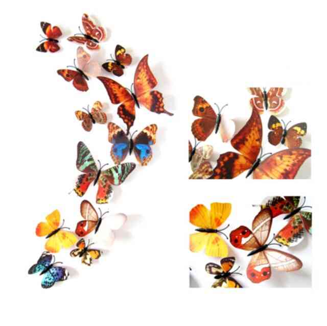 3d Butterfly Decal Art Stickers - Luminous Fridge Magnets