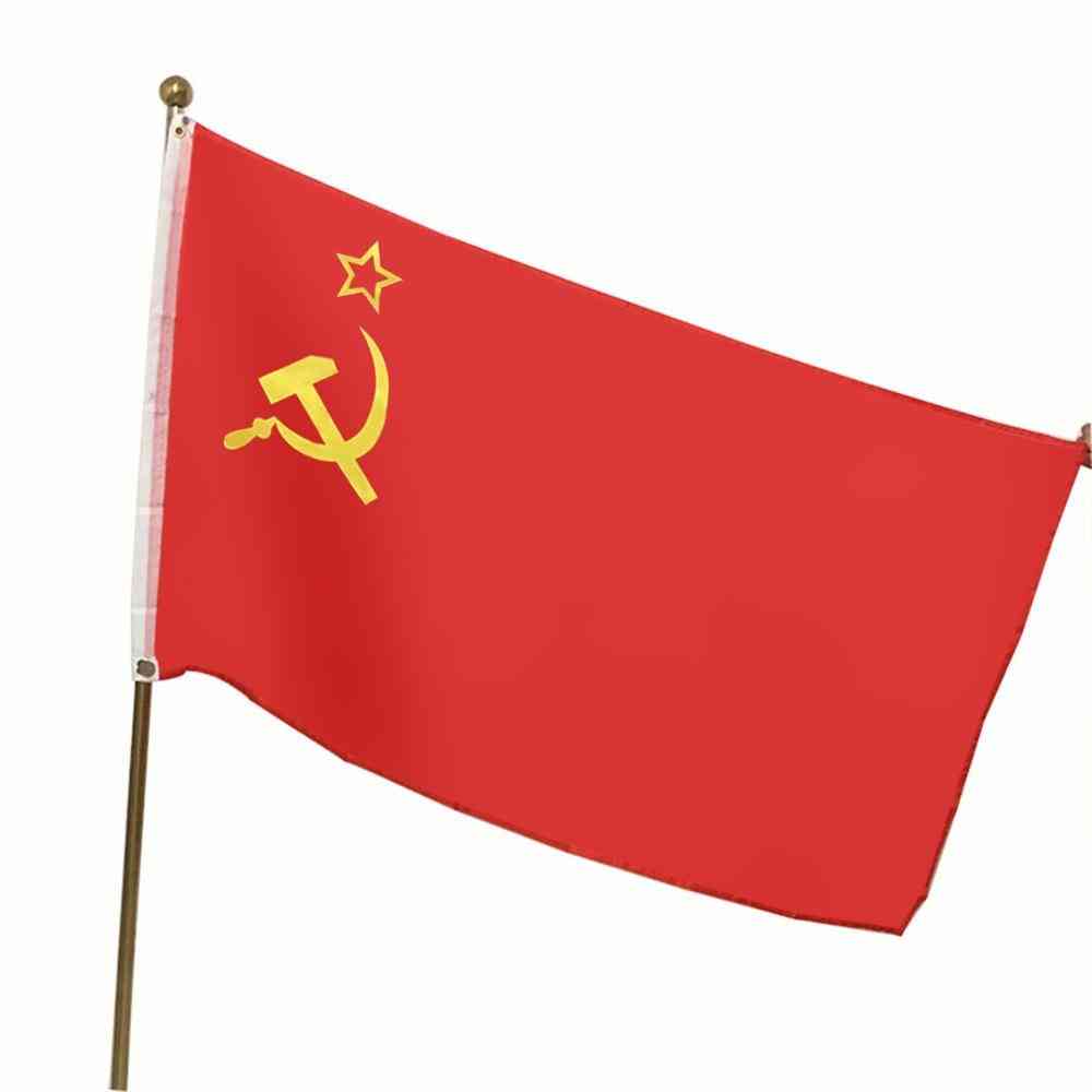 Bandiera rossa dell'URSS delle repubbliche socialiste sovietiche 150 * 90 cm