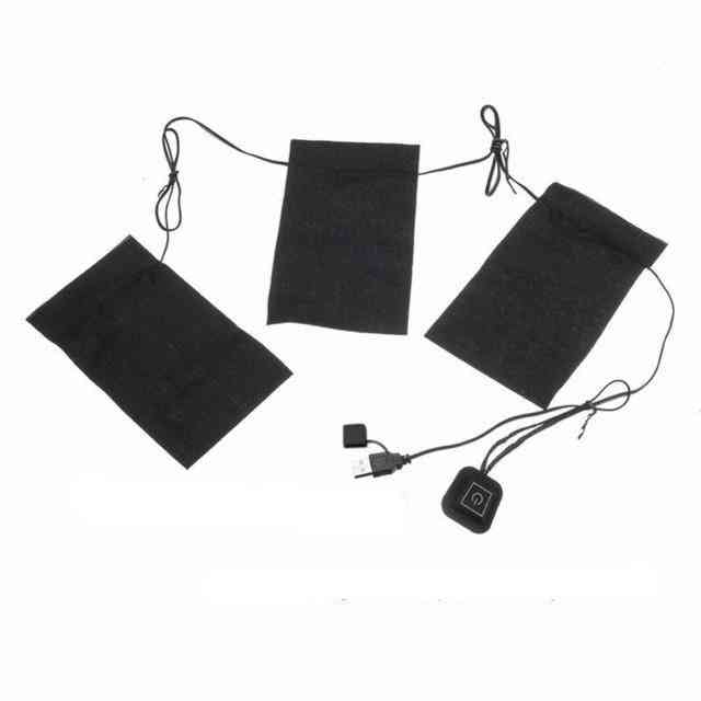 Regulowana poduszka grzewcza do kamizelki -poduszka ładowana przez USB 5v elektryczna płyta grzewcza z 3 biegami - 3 w 1