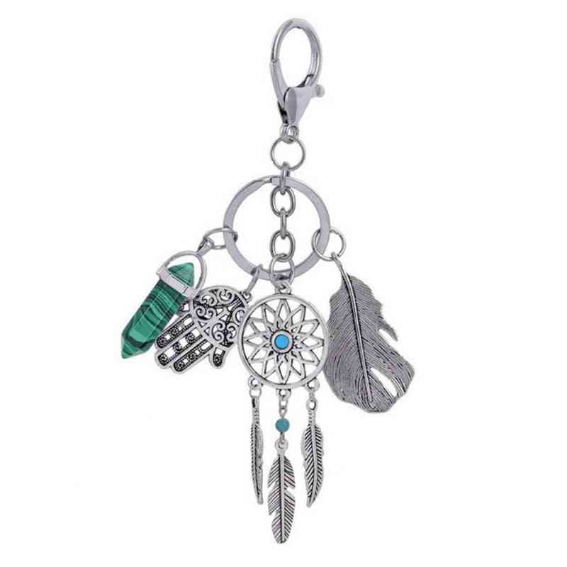 Bead Dream Catcher - Feathers Tassels Key Ring Buckle