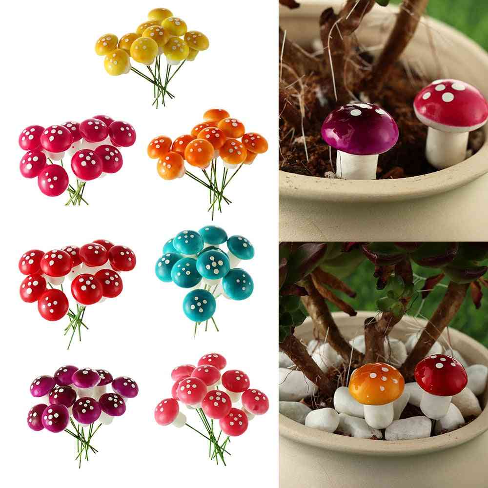 Rostliny z umělé pěny v květináči miniaturní houba miniaturní - domácí kutilství domácí řemeslná ozdoba