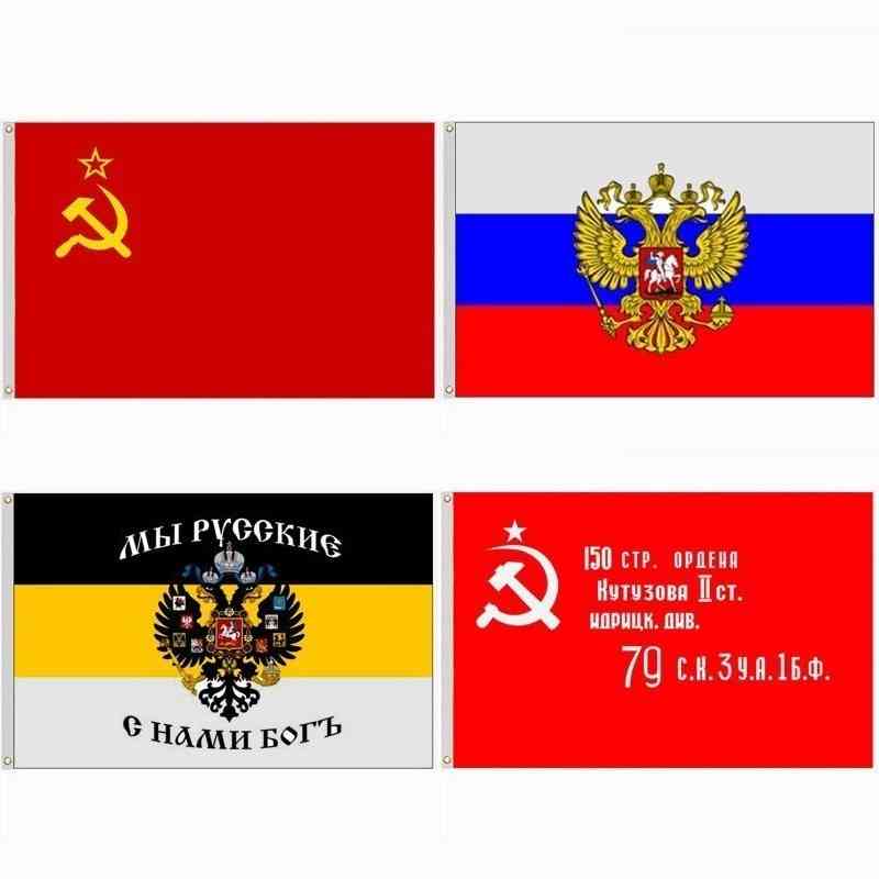 90x150cm russisk flag ussr cccp polyester trykt hængende flag