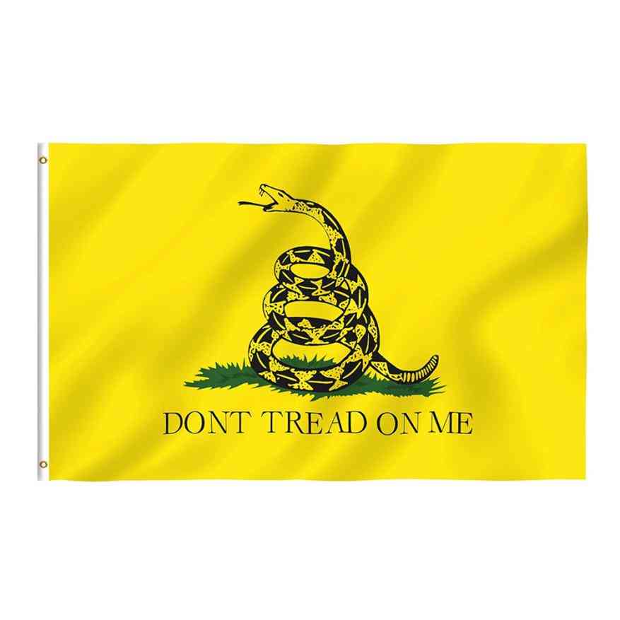 Yellow Snake Tea Party Culpeper Don't Tread On Me Flag Banner