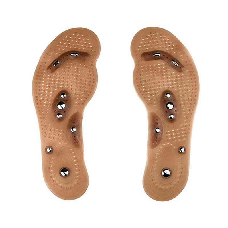 Loss Weight - Shoes Mat Pad Brown Insole Magnetic Therapy Slimming Health Care Mat