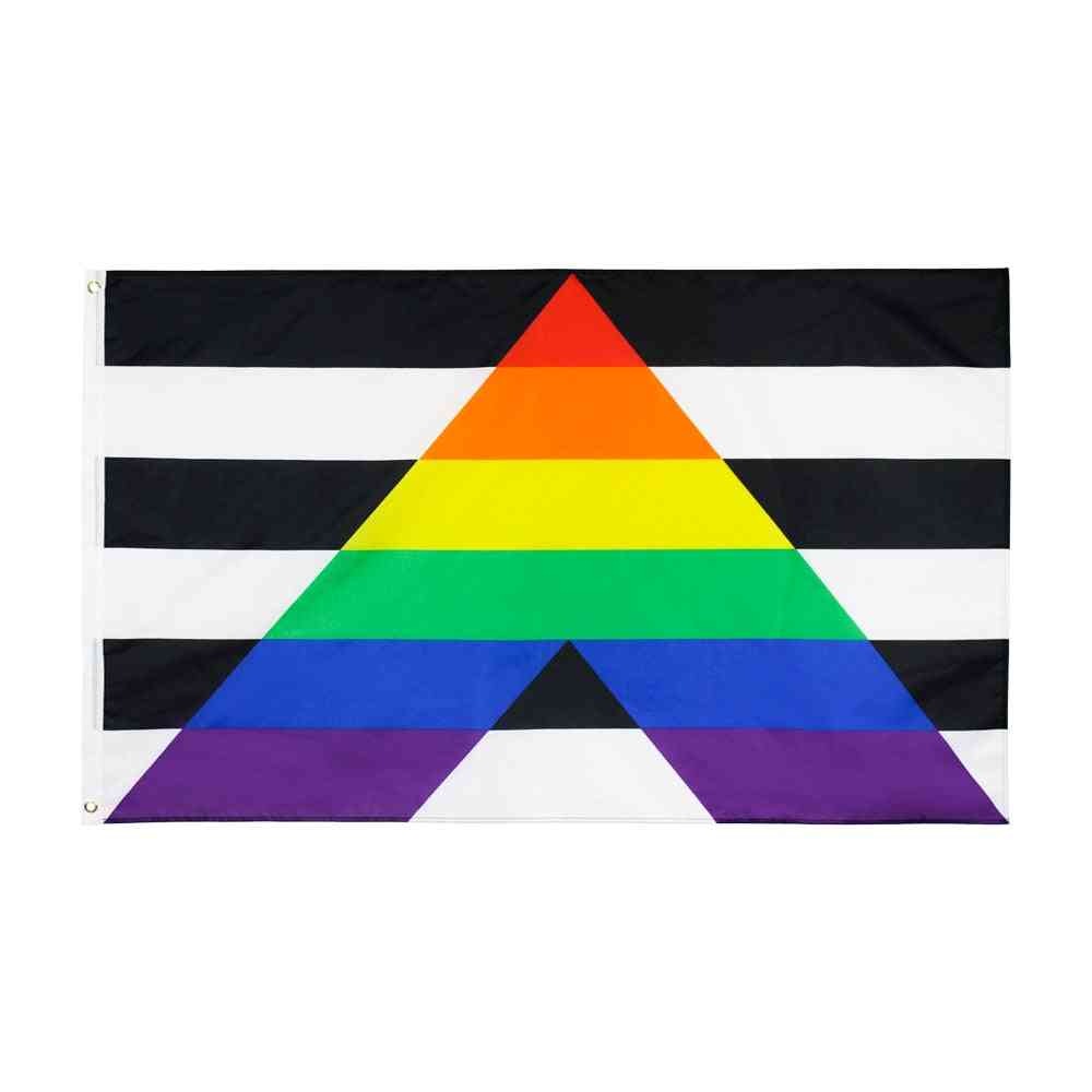90x150 cm lgbt regnbågens stolthet gay rak allierad flagga