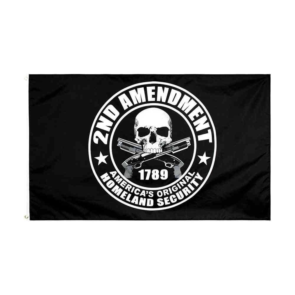 2nd Amendment Gun 1789 Skull Flag