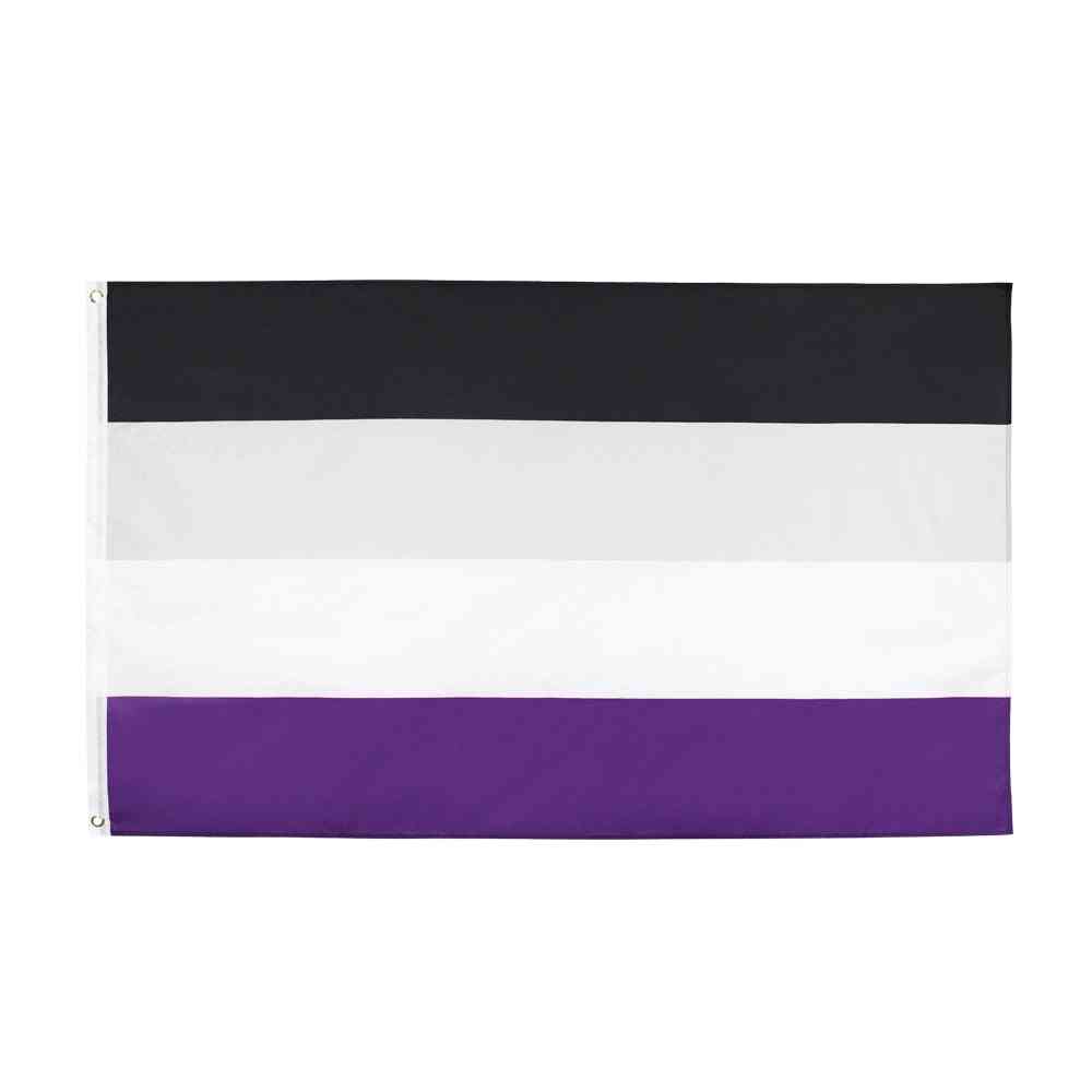 90x150cm lgbtqia aas gemeenschap nonsexuality aseksualiteit trots vlag