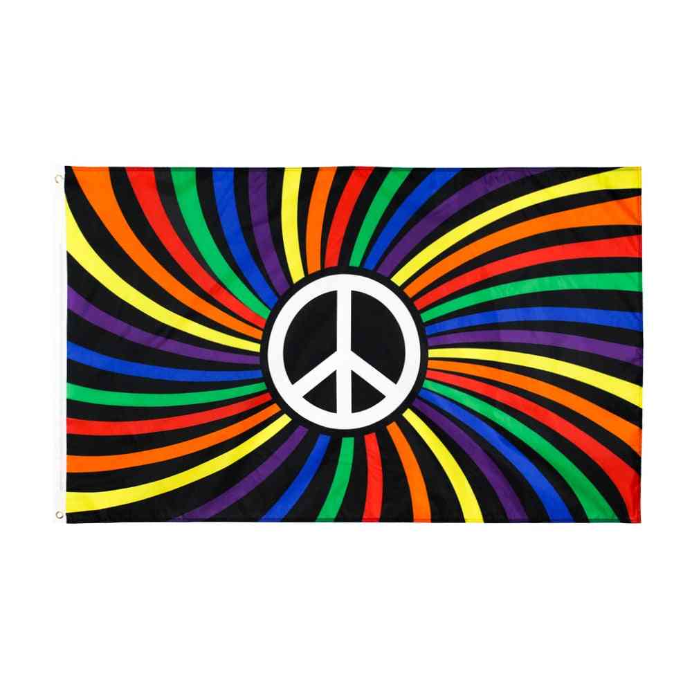 Lgbtqia Gay Pride Rainbow Peace Flag