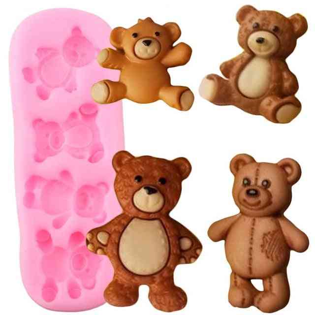 Cute Baby Bears Silicone Molds - Clay, Chocolate, Gumpaste Mold & Diy Party Cupcake Decoration