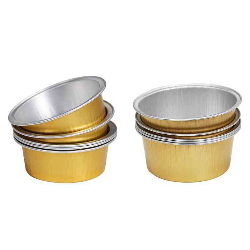 Gold Round Shape, Aluminum Hair Removal, Melting Wax Bowl For Hot Film Hard Waxing Pellet
