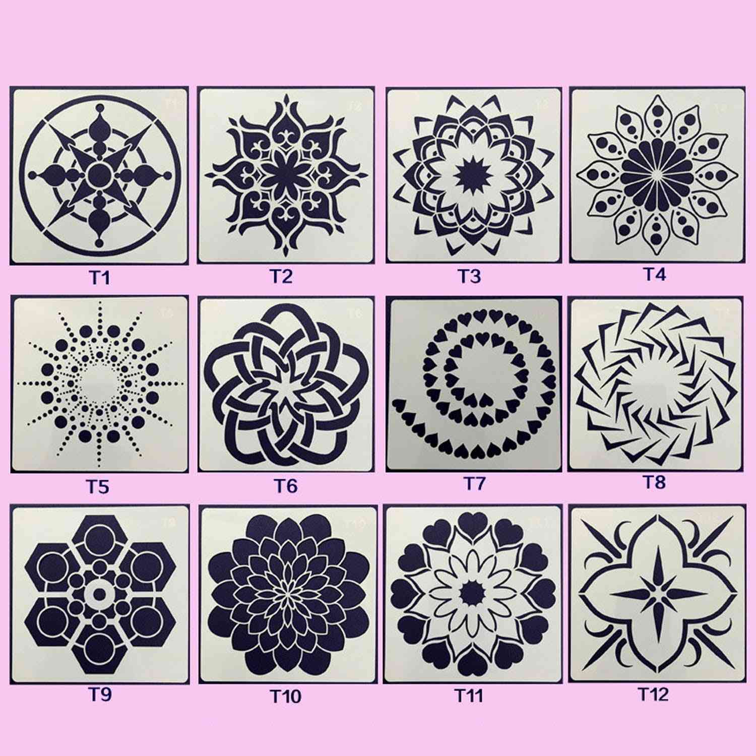 Mandala Dotting Templates Stencil Tools Set For Diy Painting, Drawing, Drafting, Art Craft