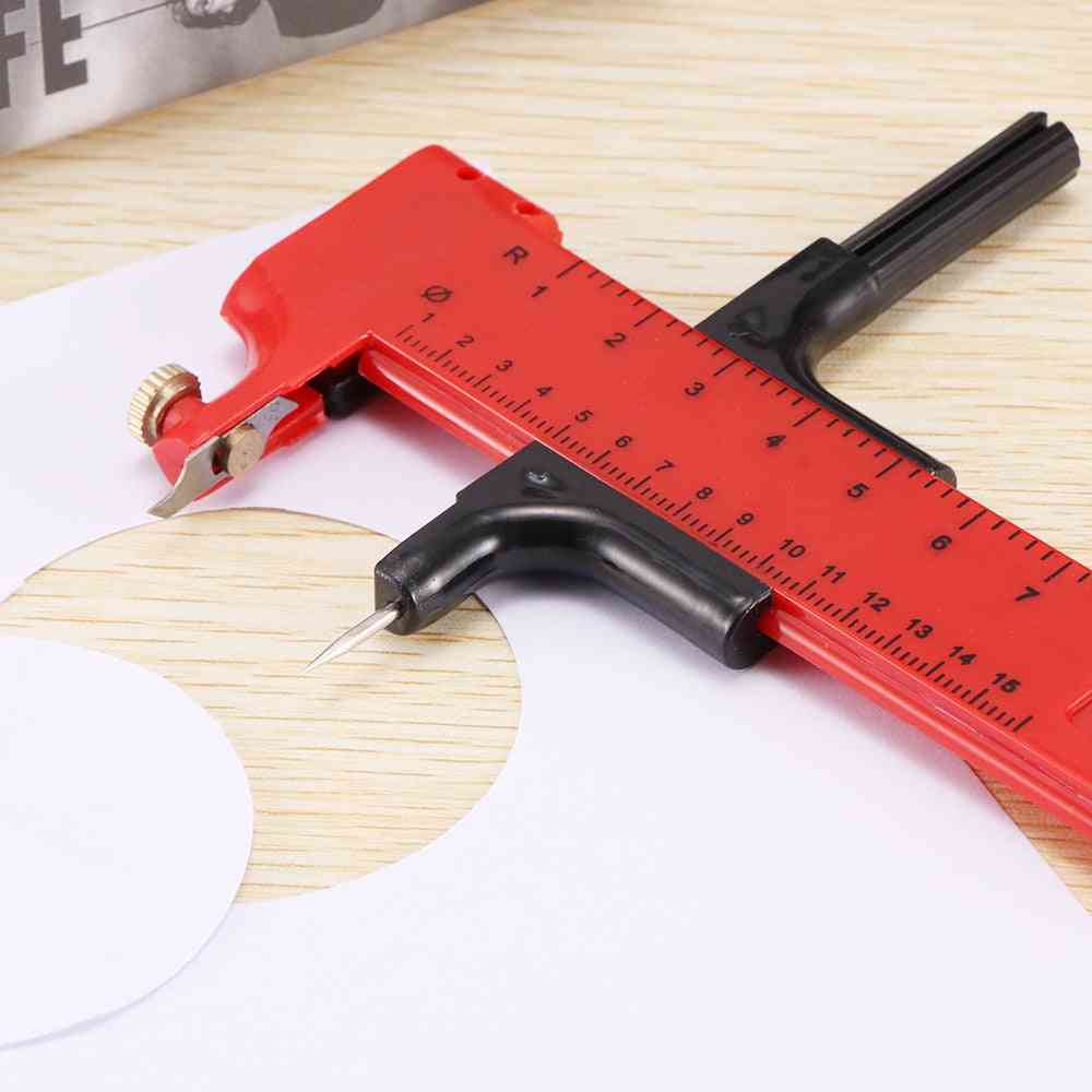 Rotary Compass Circle Cutter - Paper Cardboard Rubber Vinyl Leather Circle Cutter Art Craft Tool
