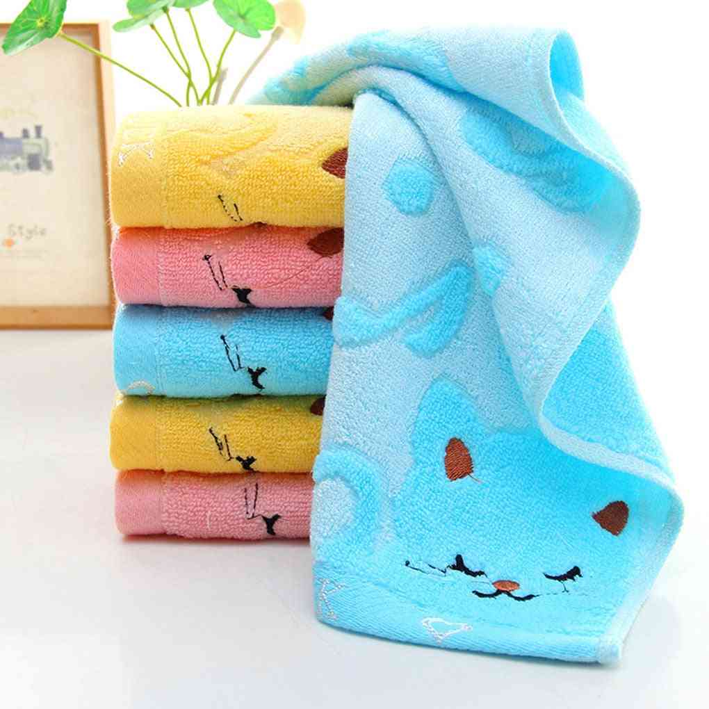 Bamboo Fiber Twistless Music Cat Baby Wash Towels - Spa Facial Bath Towel