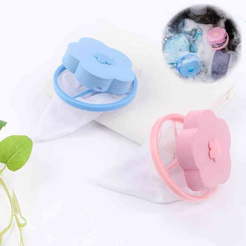 Laundry Balls Hair Removal Catcher Net Filter, Washing Machine Floating Laundry Bag Clean Pads