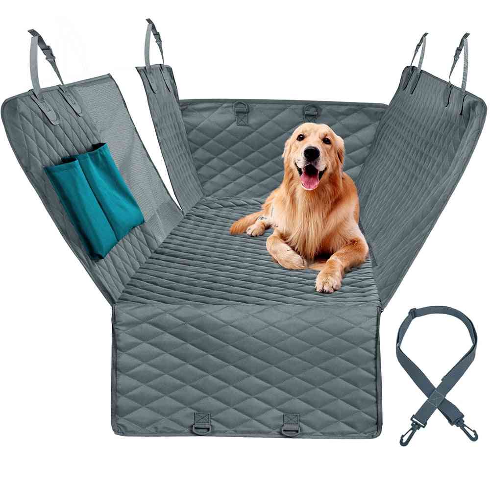 Funda impermeable para asiento de coche para perros view mesh - protector de cojín para hamaca con cremallera y bolsillos