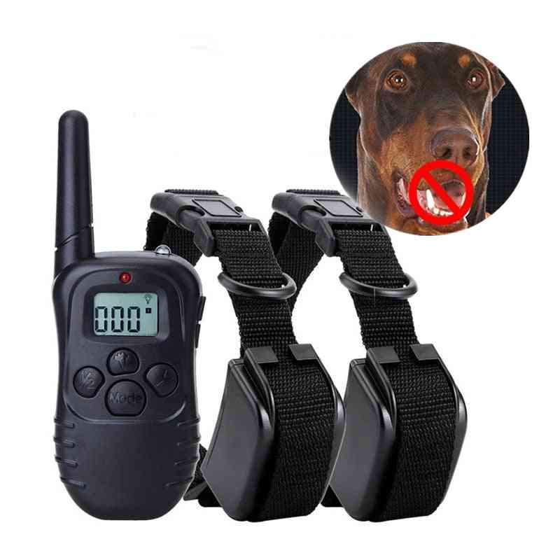 Wasserdichtes elektrisches ferngesteuertes Hundetrainingshalsband für Stoßdämpfer aller Größen mit Vibrationsgeräuschen