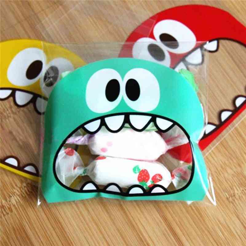 Cute Monster Animal Bird Pattern Opp Self Adhesive Plastic Bag - Wedding Birthday Cookie Candy