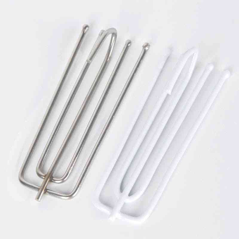 Portable Four Fork Metal Anti Rust Curtain Tape Hook - Curtain Cloth Ring Clamp Tracks
