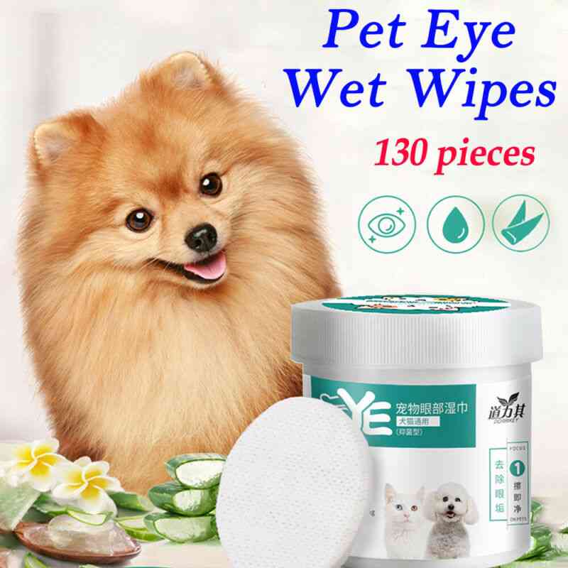 Domáce zvieratá psy mačky čistenie papierových uterákov - vlhčené utierky na oči - odstraňovač škvŕn od slz