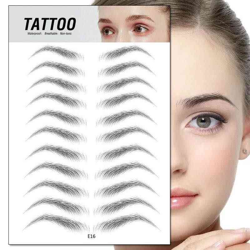3d Eye Brow Embroidery Patch Makeup Tool - Semi Permanent Water Transfer Waterproof Tattoo