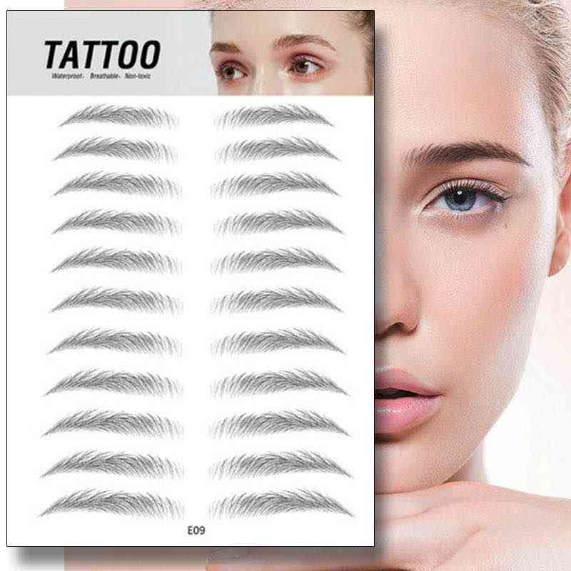 3d Eye Brow Embroidery Patch Makeup Tool - Semi Permanent Water Transfer Waterproof Tattoo
