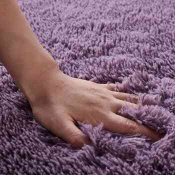 Ensfarvet tykt vasket silkehår skridsikkert tæppe - stue sofabord tæppe soveværelse sengemåtte