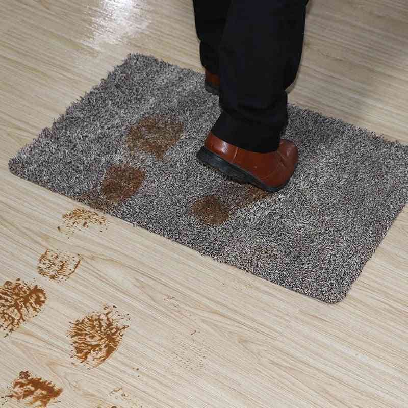 Indoor Super absorbiert Fußmatten-Latex-Träger rutschfeste Türmatte - Innenboden Schmutzfänger Baumwolle Eingangsteppich - schwarz Upgrade / 60x90 cm