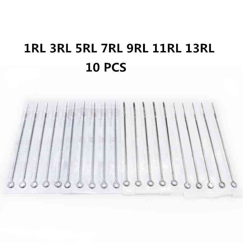 Easy To Use Stainless Tattoo Needles - Medical Disposable Permanent Makeup Microblading Round Liner Needles For Tattoo Machine Gun Tattoo Tool|tattoo Needles|