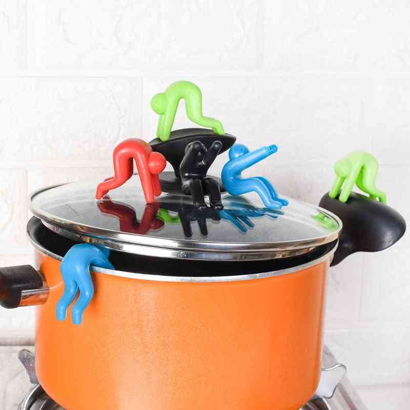 Spill-proof Lid Lifter For Soup Pot Kitchen Tools Stand - Silicone Heat Resistant Holder