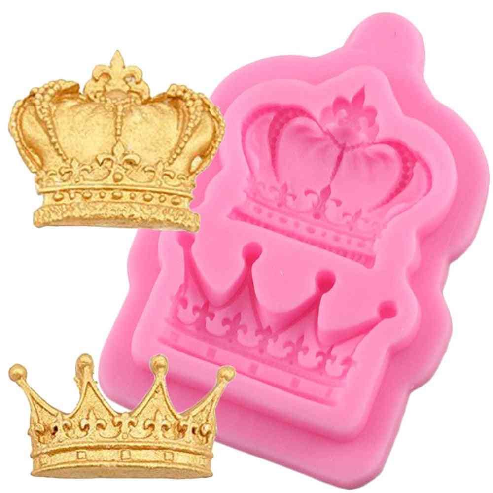Krune od princeze kraljice 3d silikonski kalup - alati za ukrašavanje kolača od glinene smole i fondanta