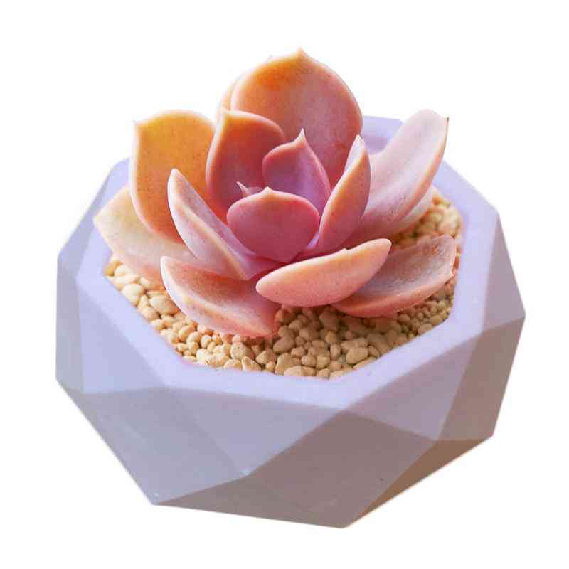Creative Geometric Polygonal Concrete Flower Pot Vase Silicone Mould - Office Decoration Diy Clay Cementsilica Silicone Mold