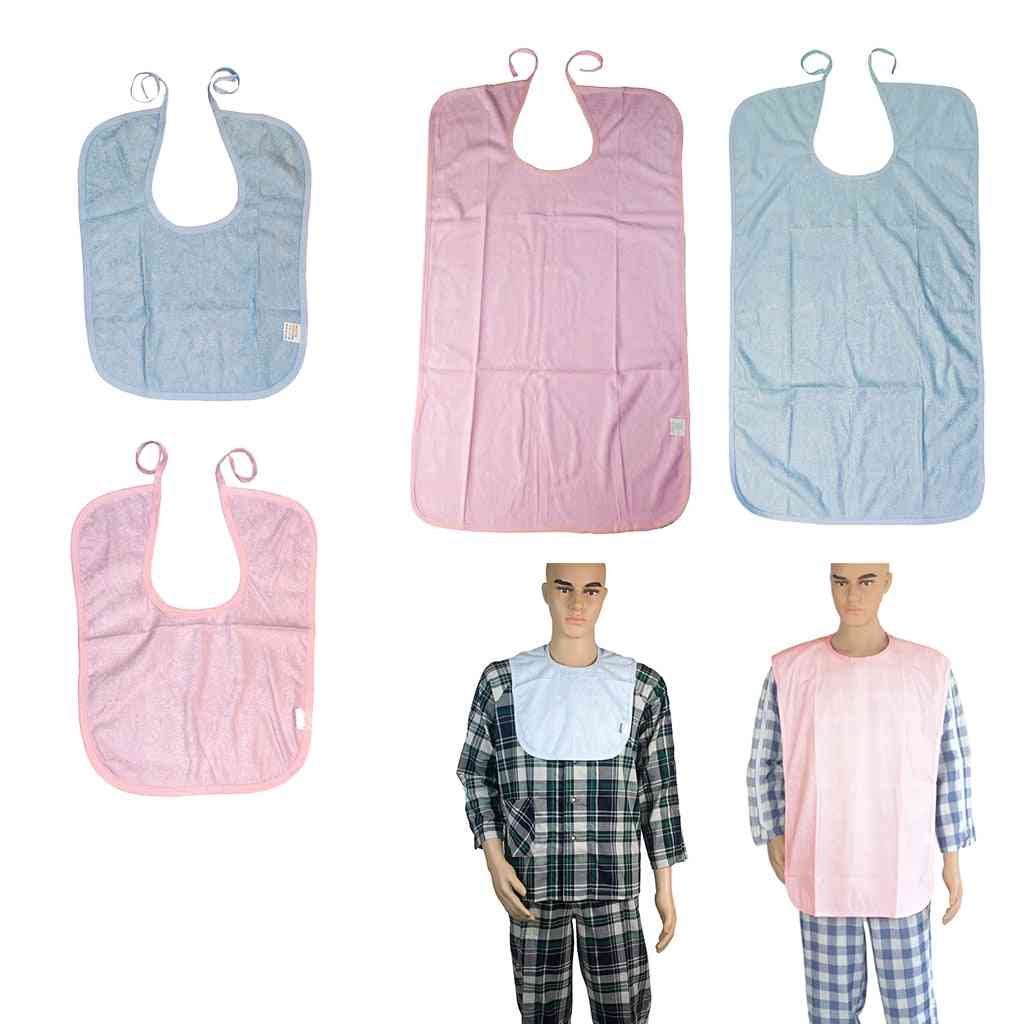 Waterproof Washable Short Adults Disability Bib Mealtime Clothing Protector Apron Soft