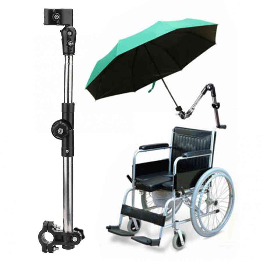 Rollstuhl Kinderwagen Fahrrad Regenschirm Befestigung Lenkerhalter Klemme Anhänger Anschluss für ältere Rollstuhl Zubehör