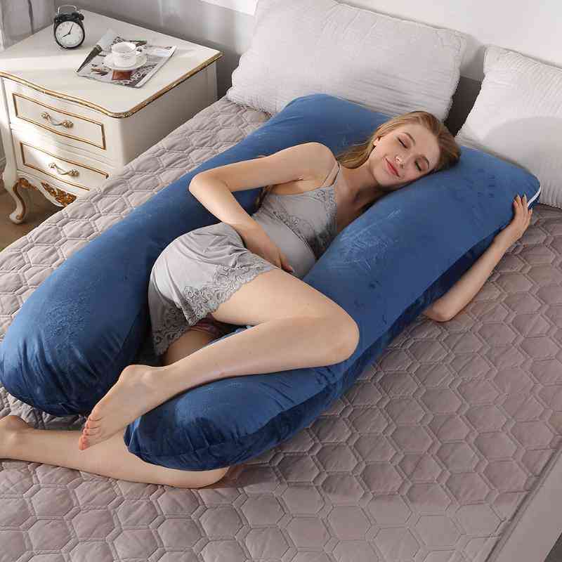 Terhes nők ágyneműje, u alakú, puha, kényelmes teljes testtartó párna