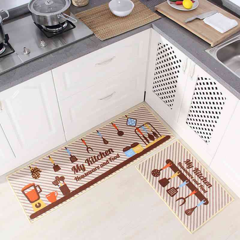 Moderná špongiová podšívka absorbuje vodu dlhá kuchynská rohož - koberec do vane, koberec, vstupná rohož na dom