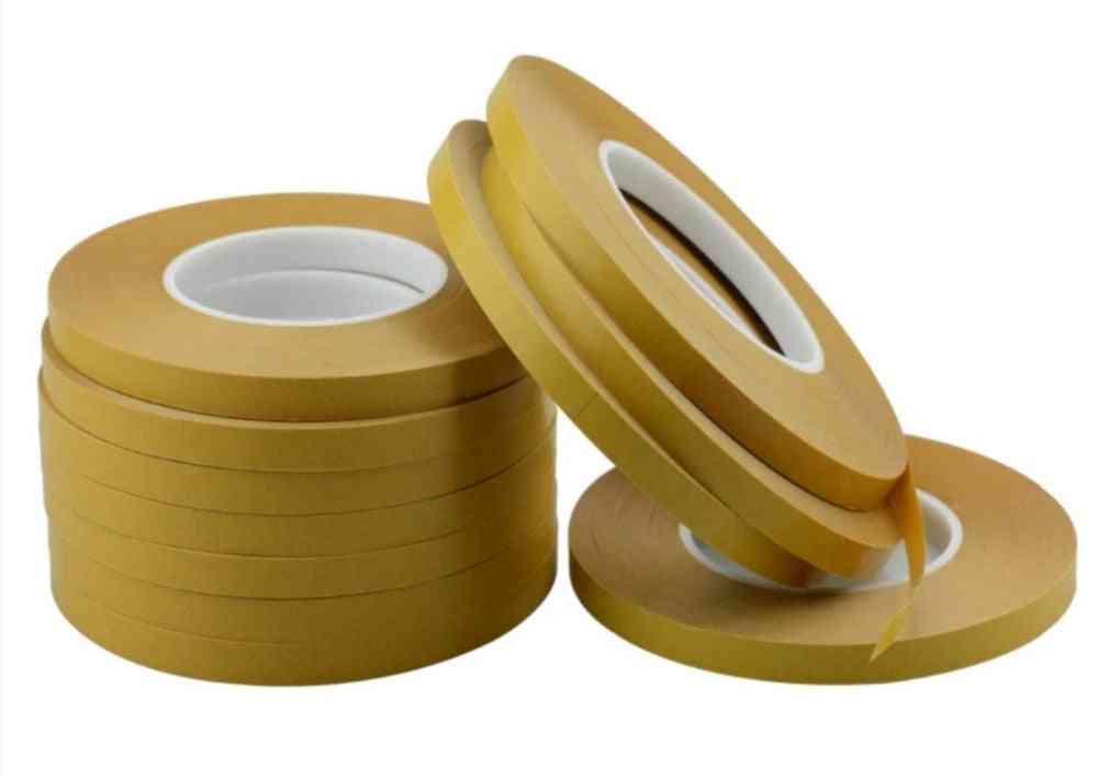 Cinta de doble cara: adhesivo acrílico para mascotas, película amarilla sin rastros para papel de embalaje transparente fuerte y transparente