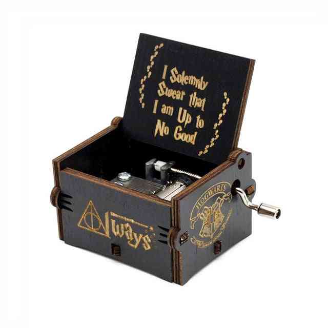 Harry Potter Hedwig Theme Hand Cranked Wooden Musical Box