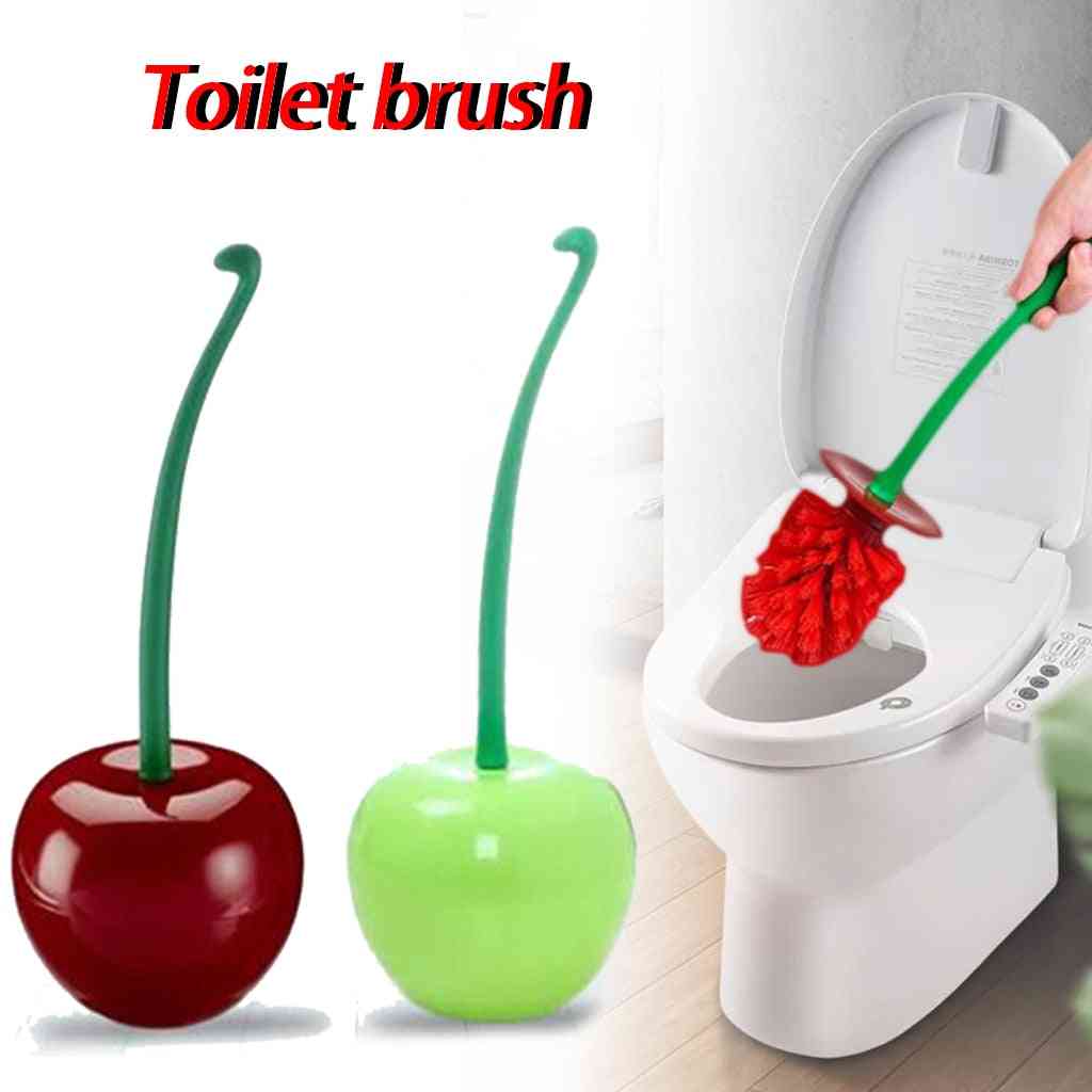 Cherry Shape Mounted Base Cleaning Brush For Toilet Wc Bathroom Floor