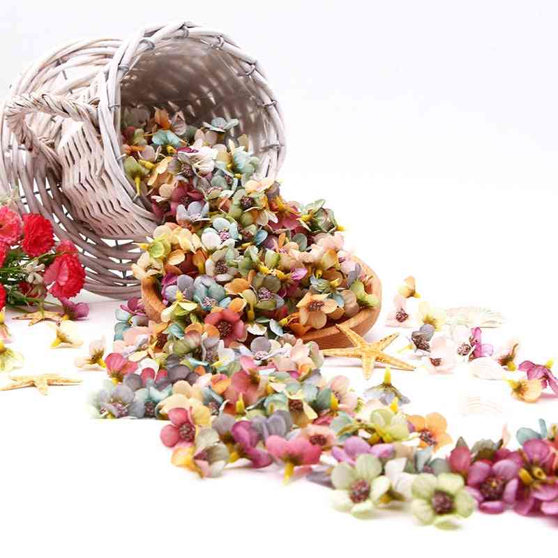 Veelkleurige madeliefje bloem hoofd mini zijden kunstbloem voor bruiloft, verloving, feest, woondecoratie, diy garland hoofdtooi