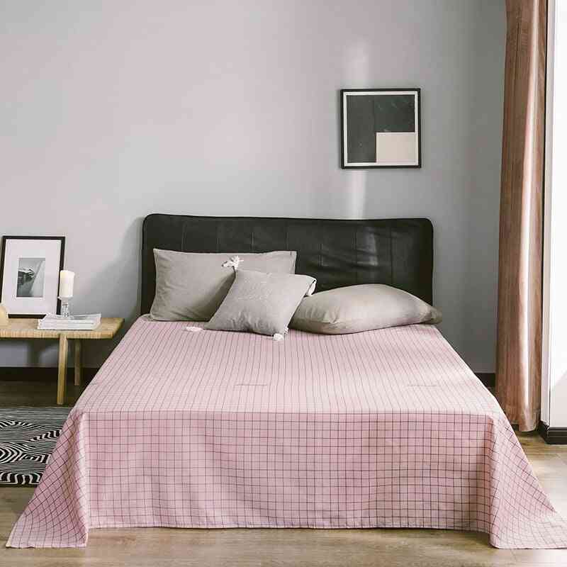Modern Soft Cotton Flower Fruit Geometric Print Flat Bed Sheet And Pillowcase - Multi Sizes Mattress Cover