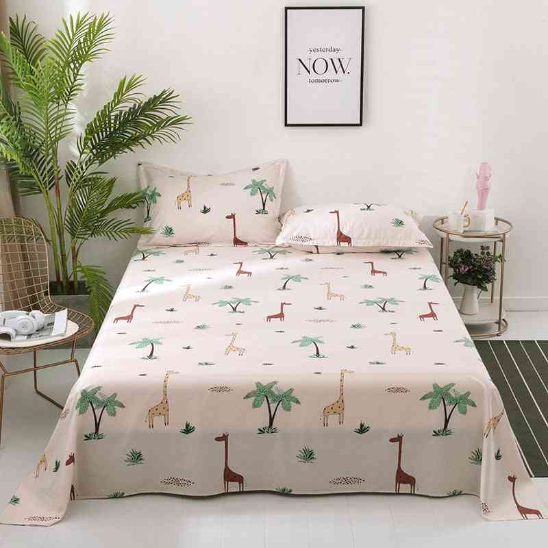 Soft Solid Color Modern Polyester Printed Skin-friendly Flat Bed Sheet
