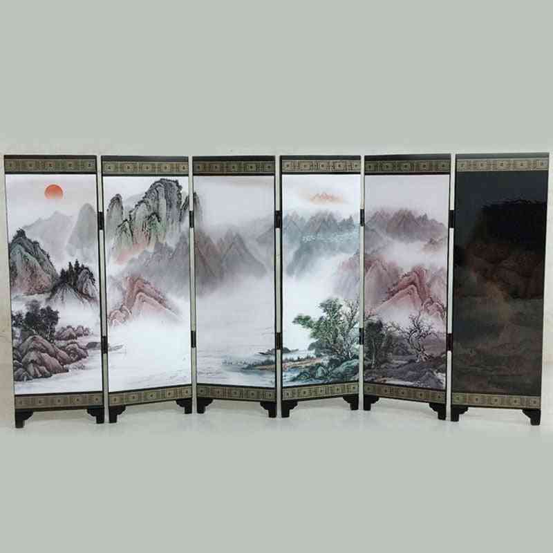 Mini Folding Screen- 6 Printed Panel For Home Decoration