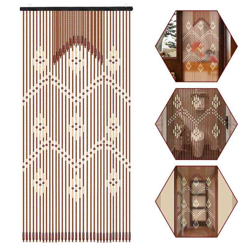 Wooden Bead Hanging Door Curtain - Household, Bathroom, Porch Partition