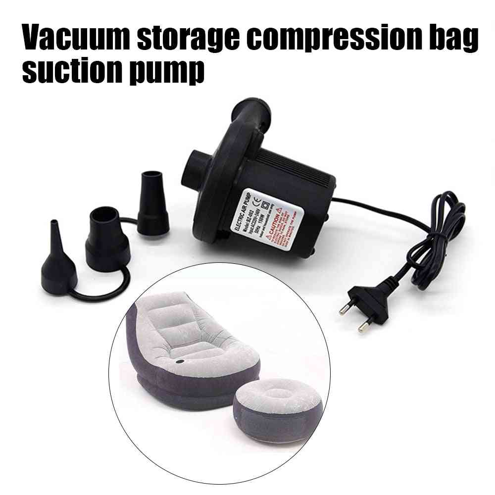 Bomba de aire eléctrica para camping - bolsa de compresión de almacenamiento al vacío para succión