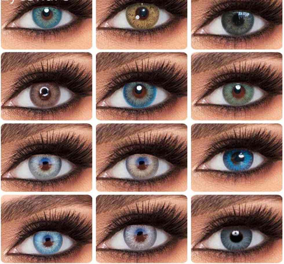 Nouvelles lentilles de contact colorées lentilles de contact couleur lentilles oculaires colorées - bleu fille russe