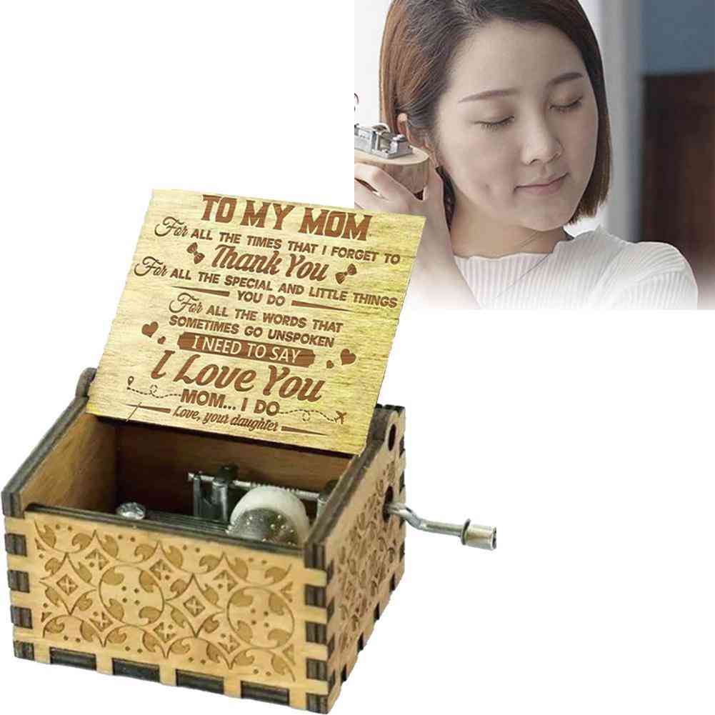 To Mom From Daughter 'for All The Times I Forgot To Thank You I Love You' Engraved 60 Tones Music Box - Mothers Day