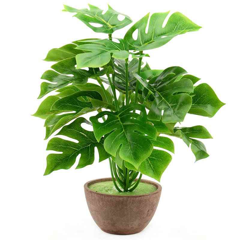 Künstliche Seide Palme Monstera Blätter Pflanze für Hawaii, Luau Party, Strand, Hochzeit und Tischdekoration
