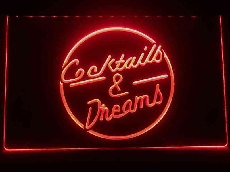 Cocktails & Dreams Printed Led Neon Light Sign Board