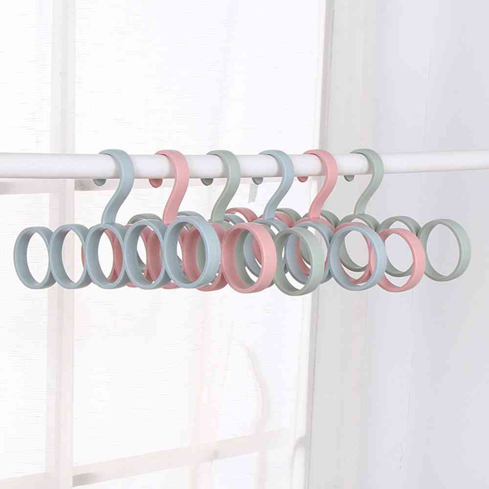 Durable Rings Hanger Rack For Drying Shawl, Scarf, Belt, Tie - Display Organizer For Wraps Storage Holder|