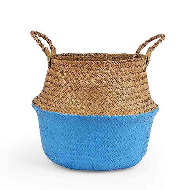 Seagrass Storage Baskets Wicker Hanging Flower Pot
